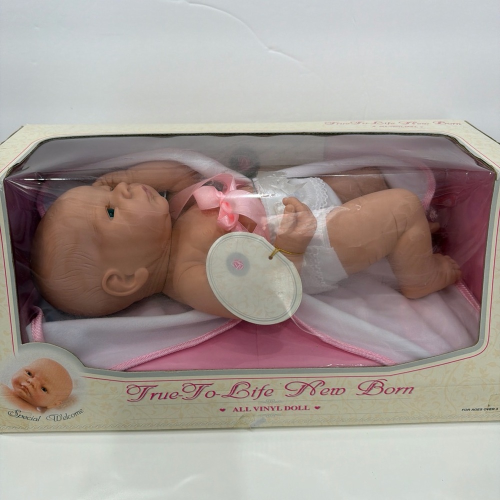 True to Life New Born All Vinyl Doll New in Box